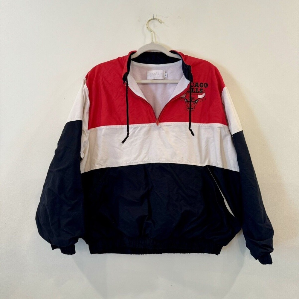 Vintage Chalk Line Chicago Bulls Pullover Jacket